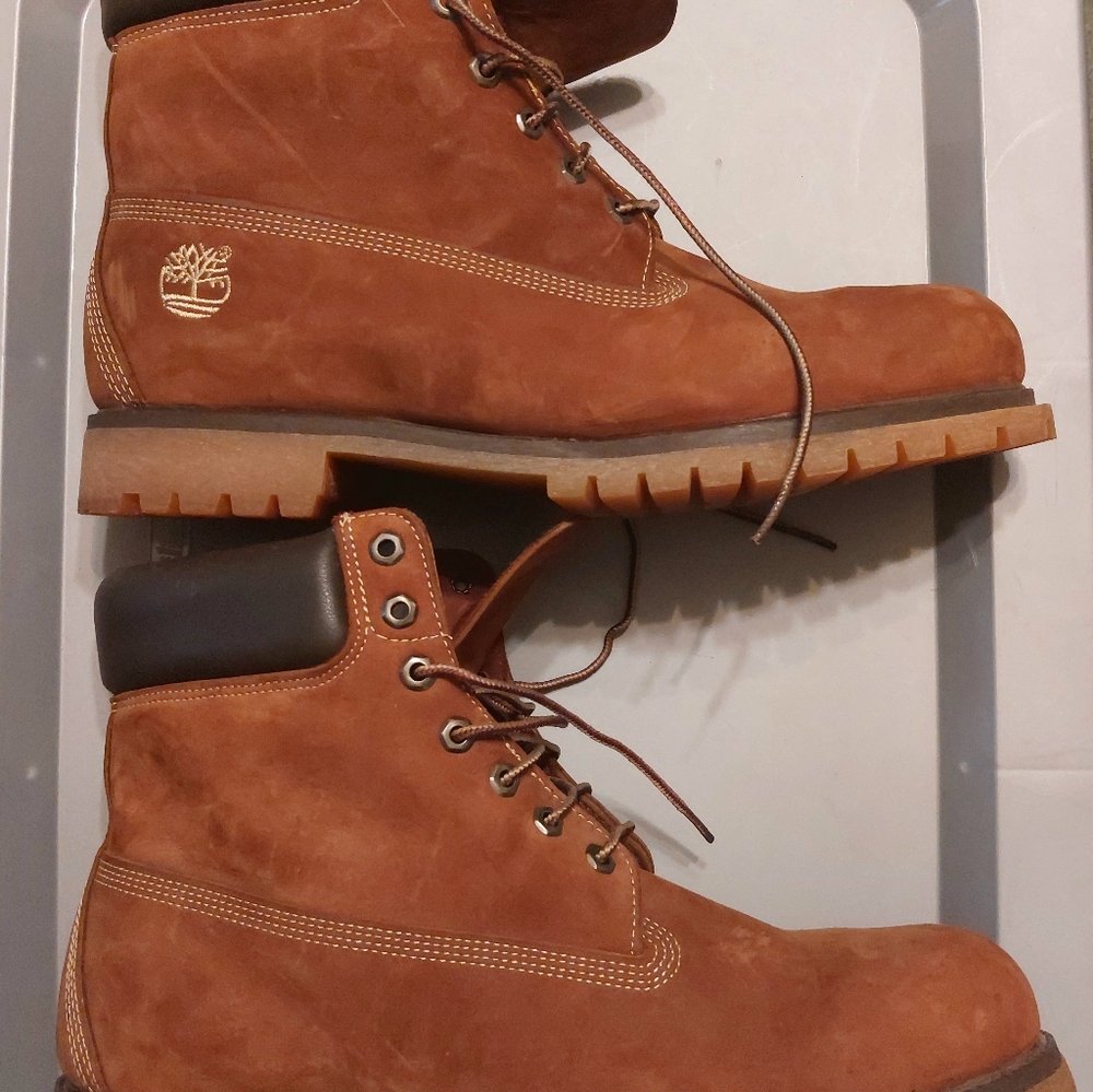 Timberland Men's Medium Brown Leather Boots